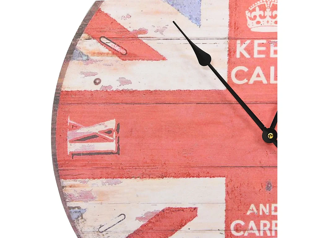 Horloge murale vintage Royaume-Uni 60 cm