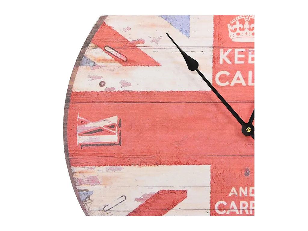 Horloge murale vintage Royaume-Uni 60 cm