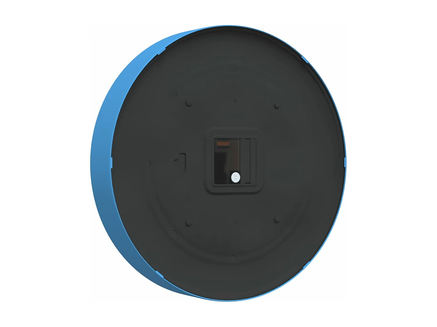 Blaue Wanduhr Ø25,5 cm aus Polystyrol und Glas