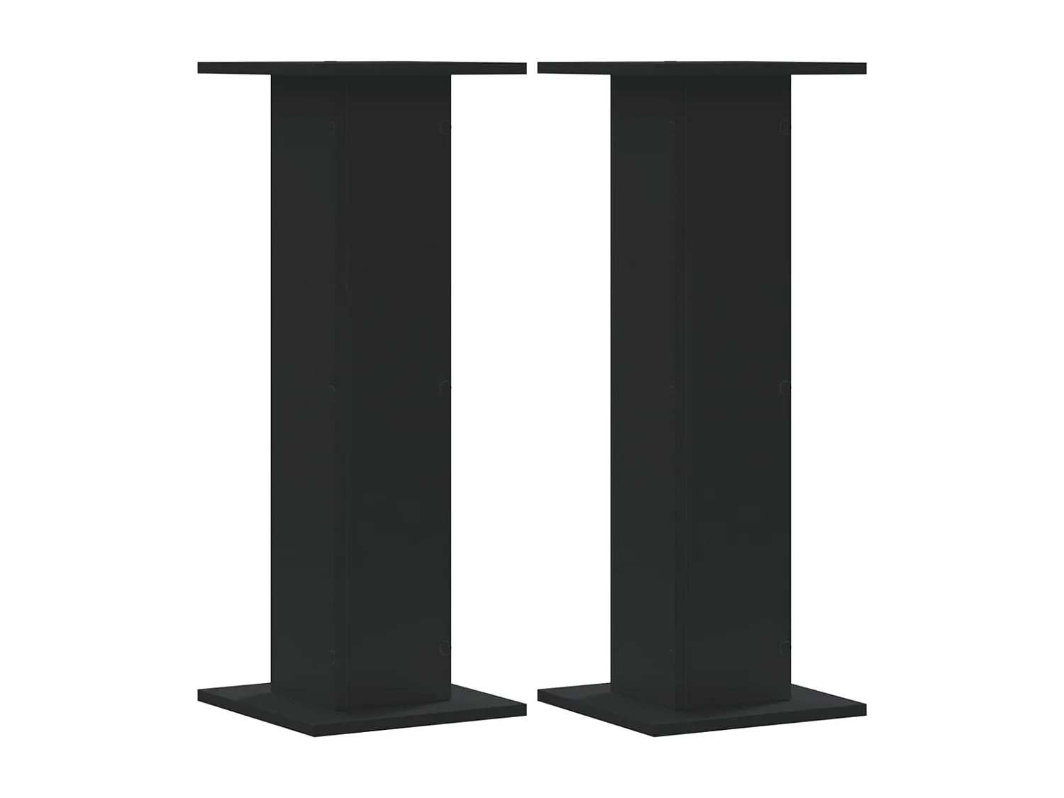 Supports de haut-parleurs 2 pcs noir bois d'ingénierie