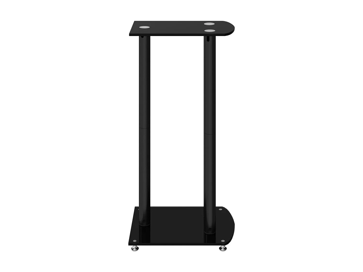 Supporti per altoparlanti 2 pezzi in vetro temperato nero 3 pilastri