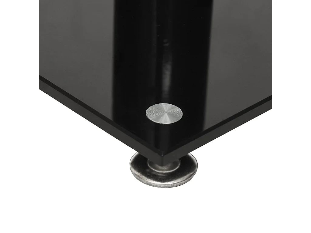 Supporti per altoparlanti 2 pezzi in vetro temperato nero 3 pilastri