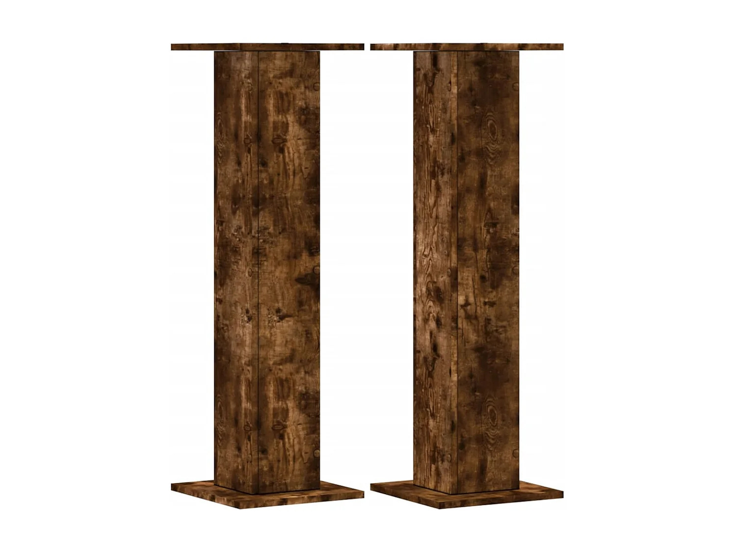 Lautsprecherständer, 2 Stück, geräuchertes Eichenholzwerkstoff