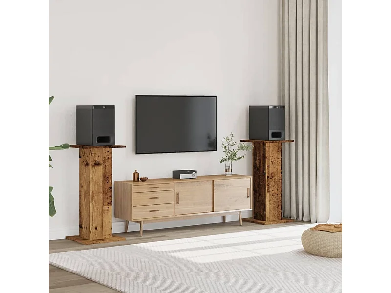 Soportes para altavoces 2 piezas madera vieja madera contrachapada