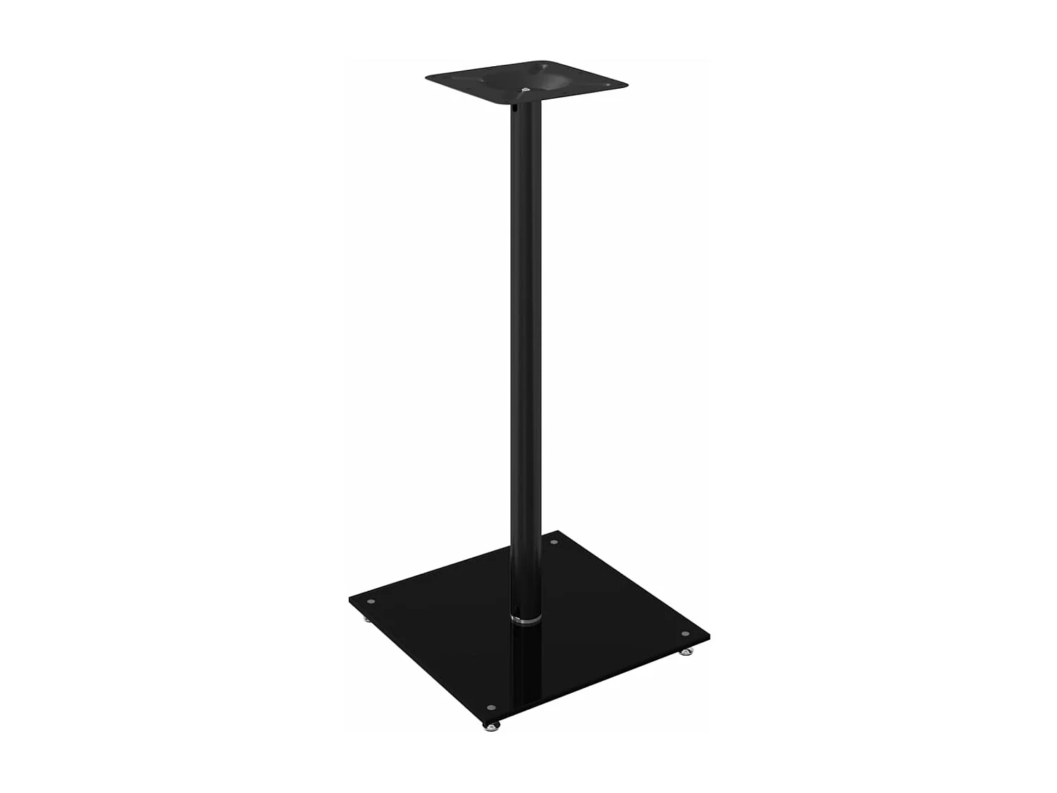 Suportes para alto-falantes 2 unidades de vidro temperado preto 1 pilar