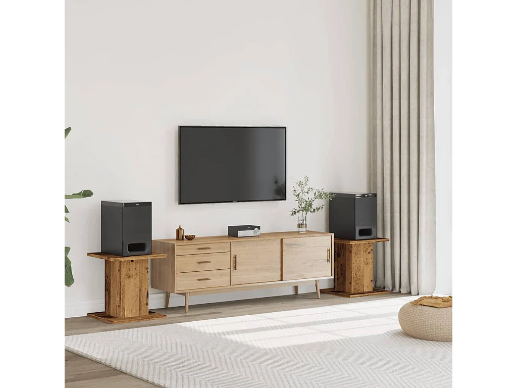 Soportes para altavoces 2 piezas madera vieja madera contrachapada