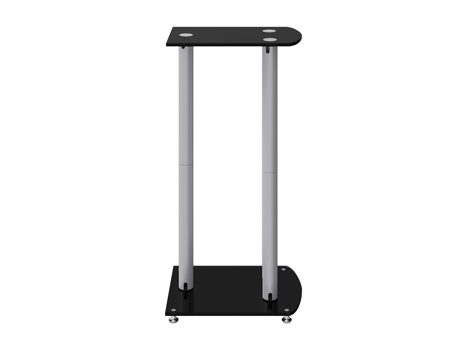 Lautsprecherständer 2 Stück schwarz/silber 3 Säulen