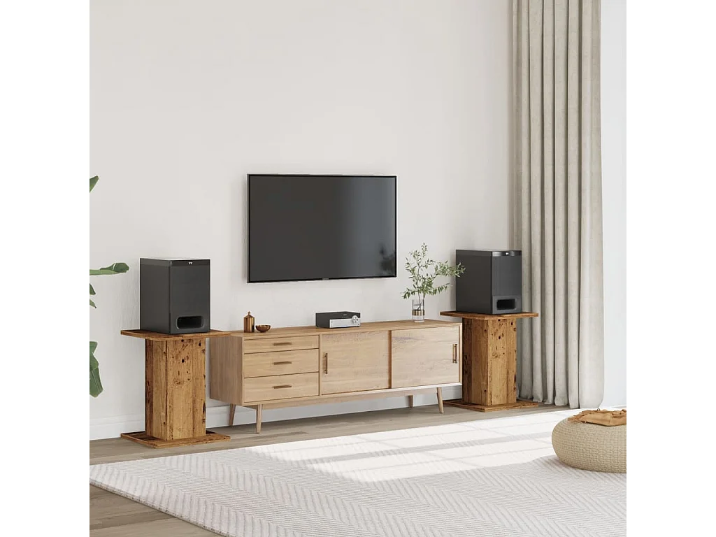 Soportes para altavoces 2 piezas madera vieja madera contrachapada