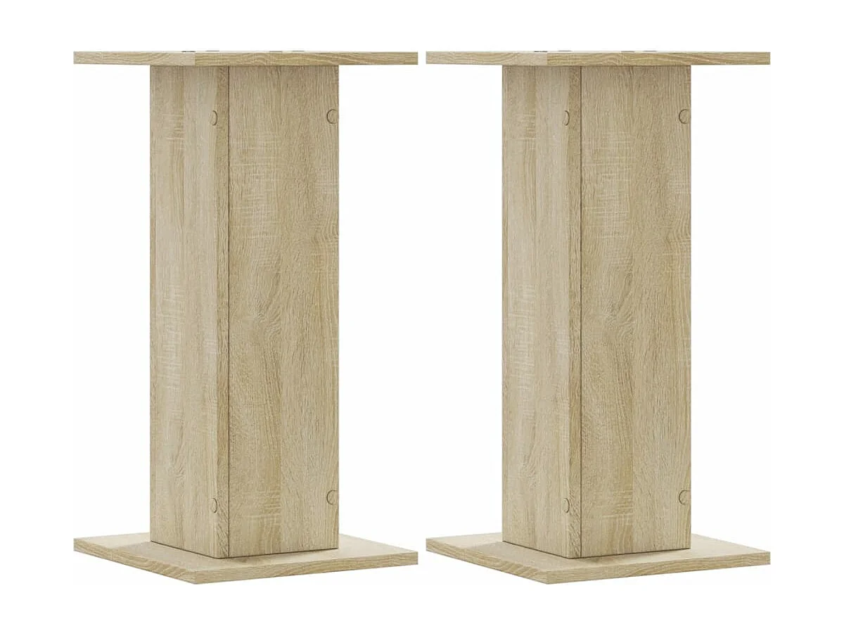 Lautsprecherständer, 2 Stück, Sonoma-Eiche, Holzwerkstoff