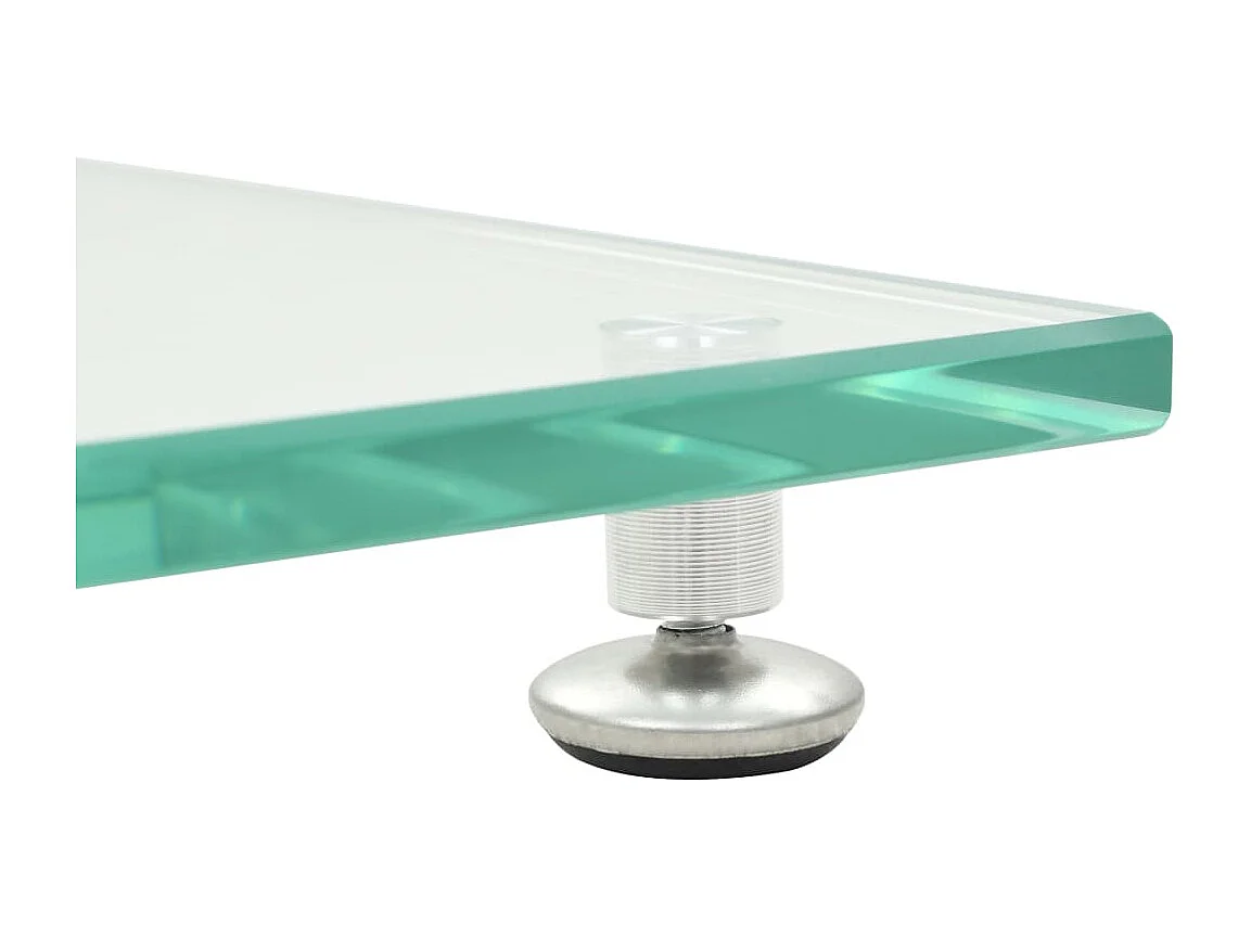 Soporte para Altavoz 2 Piezas Vidrio Templado Diseño 2 Columnas Plata