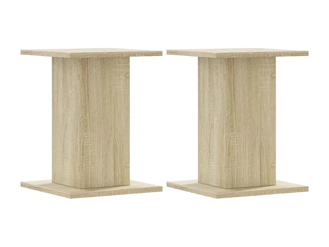 Supporti per altoparlanti 2 pezzi in legno ingegnerizzato di rovere Sonoma