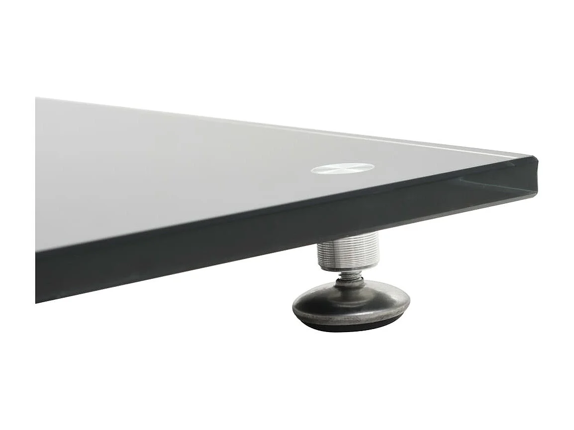 Support haut-parleur 2pc Verre trempé Design 2 colonnes Noir