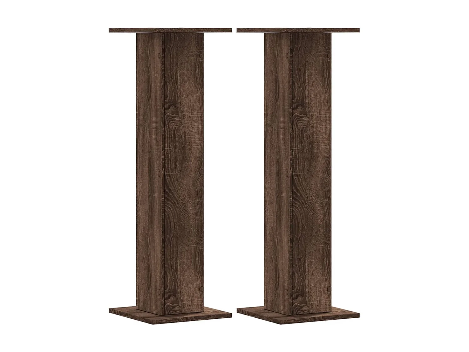 Supporti per altoparlanti: 2 pezzi in legno multistrato di quercia marrone