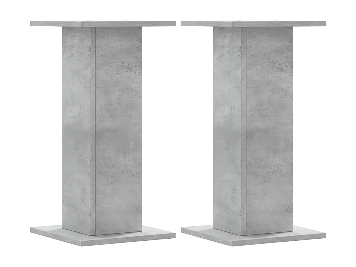 Lautsprecherständer 2 Stück aus grauem Beton-Holzwerkstoff