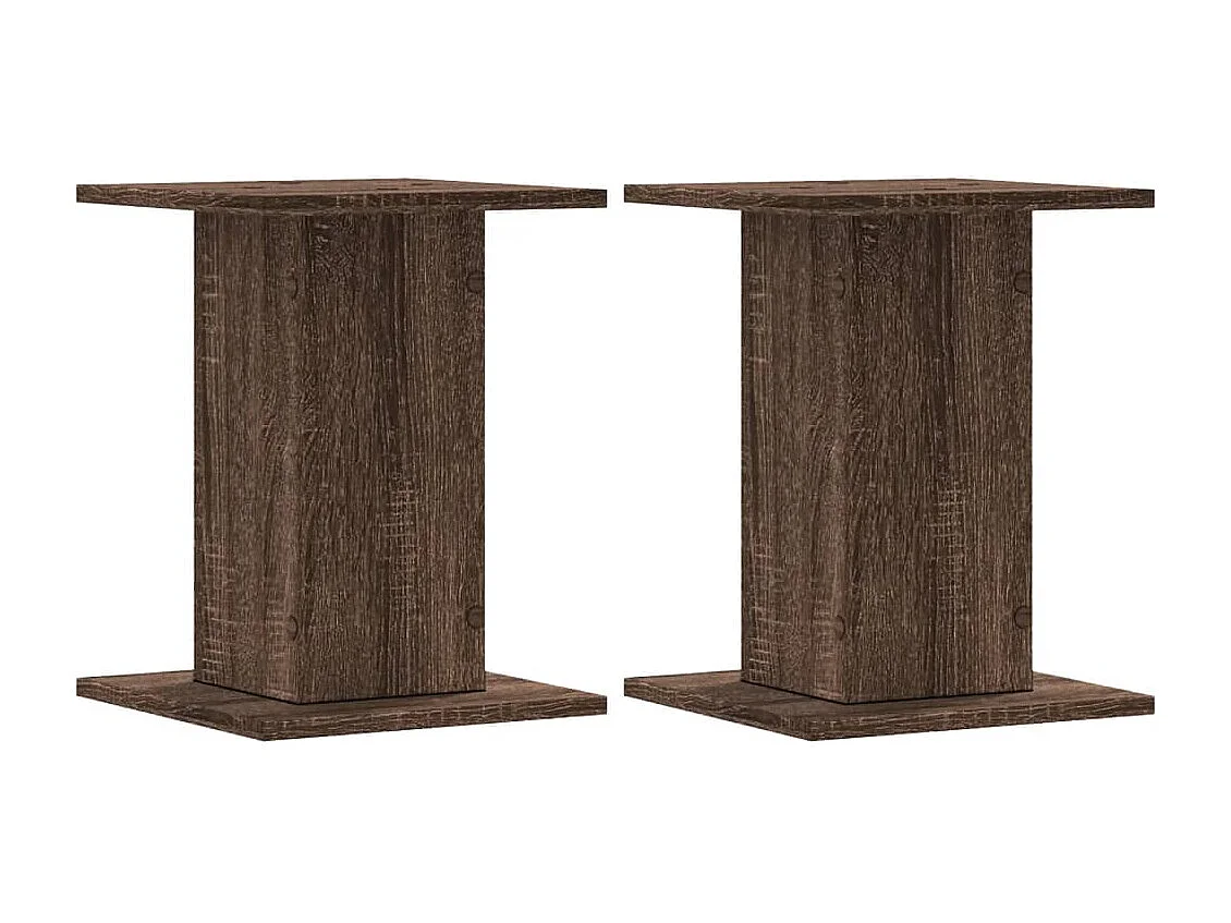 Soportes para altavoces 2 piezas de madera contrachapada de roble marrón