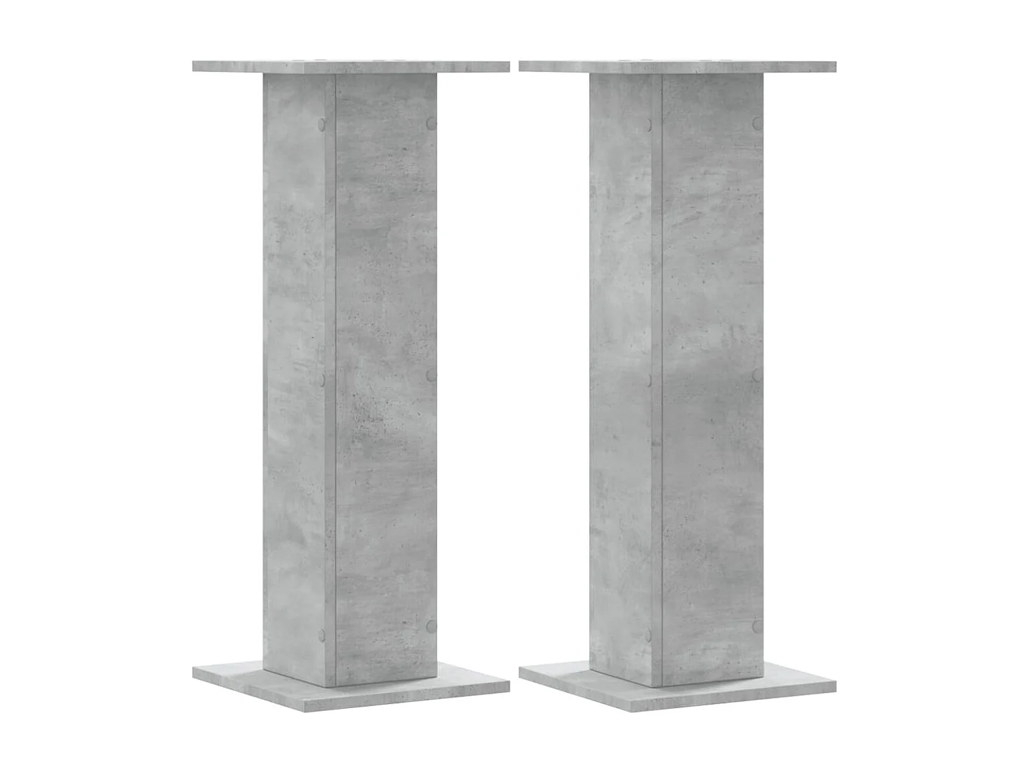Lautsprecherständer 2 Stück aus grauem Beton-Holzwerkstoff