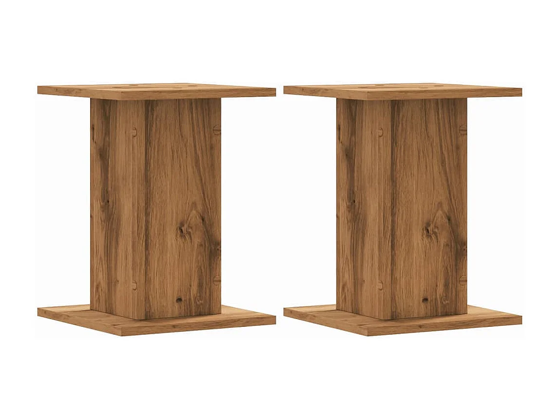 Supports de haut-parleurs 2 pcs chêne artisanal bois ingénierie