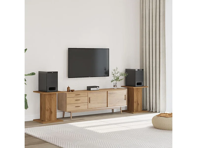 Soportes para altavoces 2 piezas de madera de roble artesanal