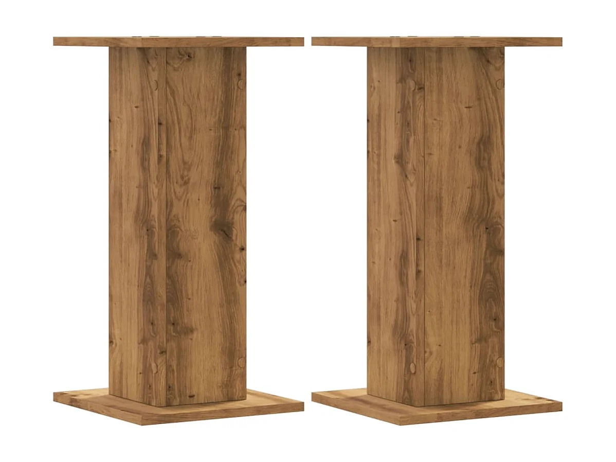 Supports de haut-parleurs 2 pcs chêne artisanal bois ingénierie