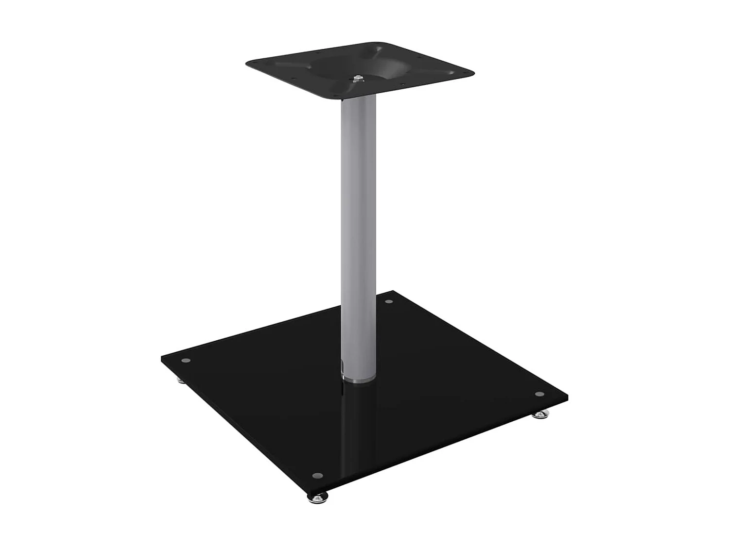 Soportes para altavoces 2 piezas negro y plateado 1 pilar