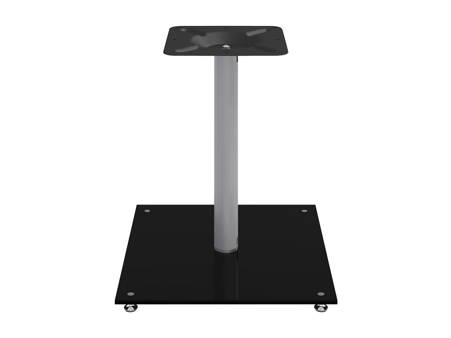 Soportes para altavoces 2 piezas negro y plateado 1 pilar