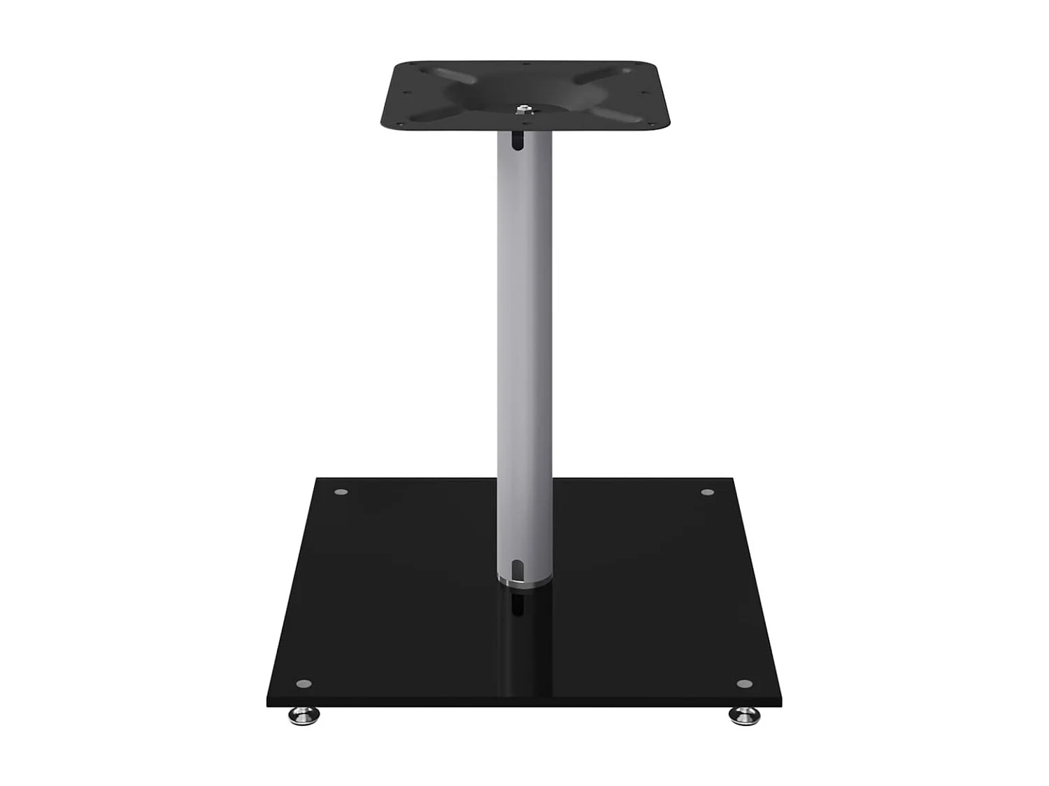 Soportes para altavoces 2 piezas negro y plateado 1 pilar