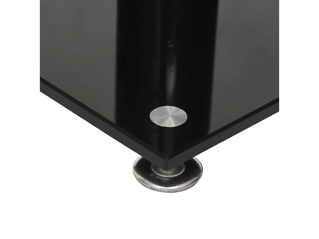 Soportes para altavoces 2 piezas negro y plateado 1 pilar