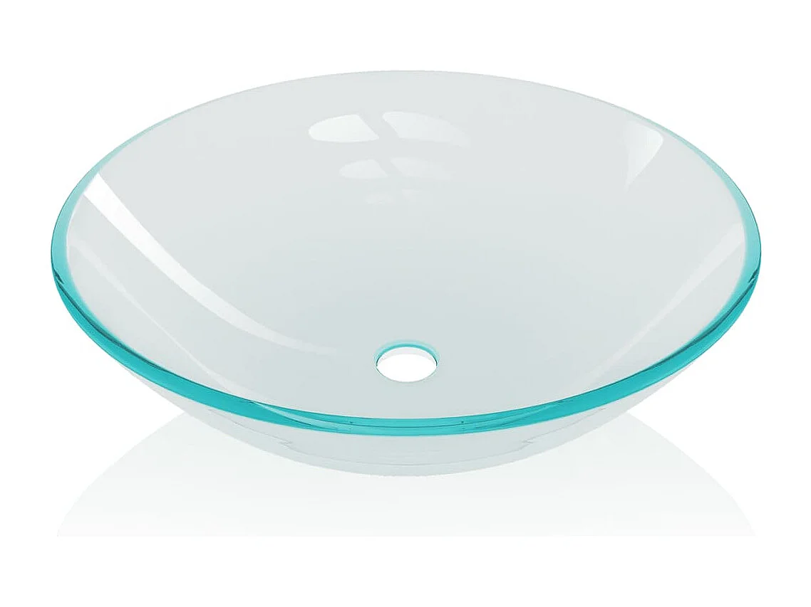 Lavabo Verre trempé 42 cm Transparent