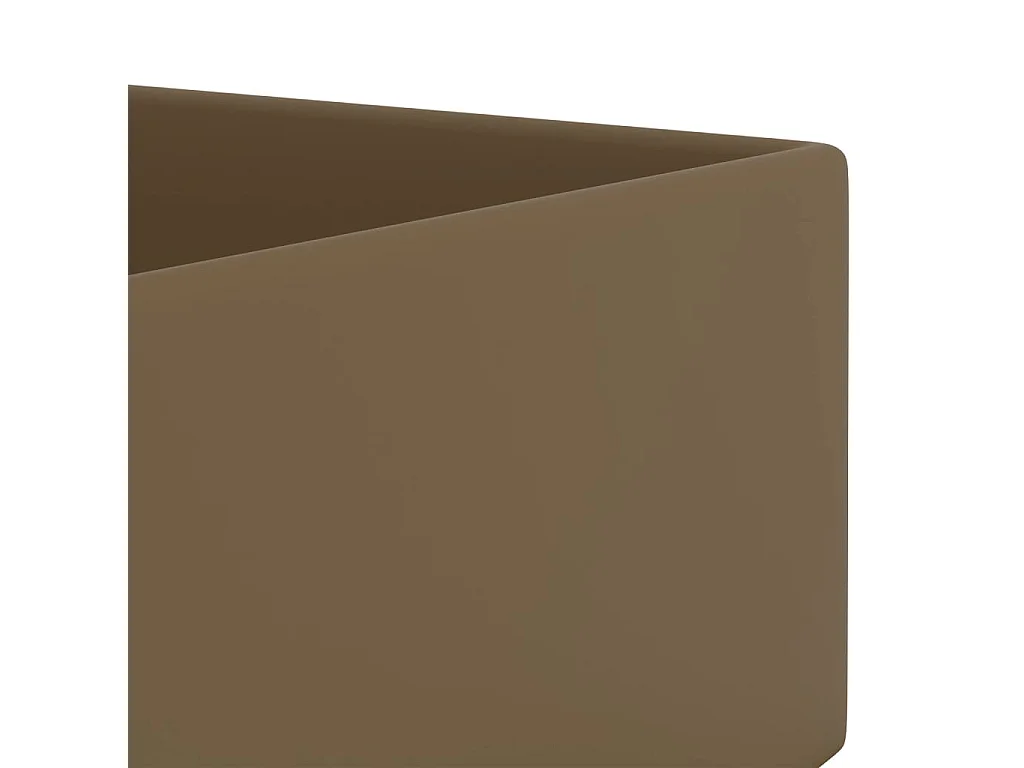 Lavabo de salle de bain avec trop-plein Céramique Crème mat