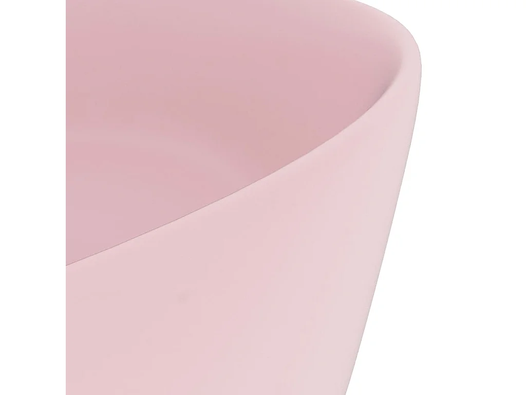 Lavabo rotondo di lusso Rosa opaco 40x15 cm Ceramica