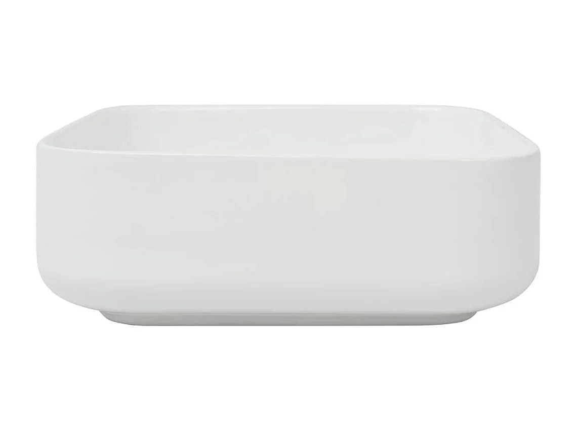 Lavabo carré Céramique Blanc 39x39x13,5 cm