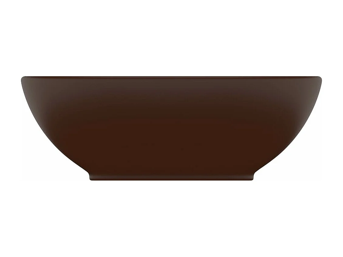Lavabo ovale di lusso Marrone scuro opaco 40x33 cm Ceramica