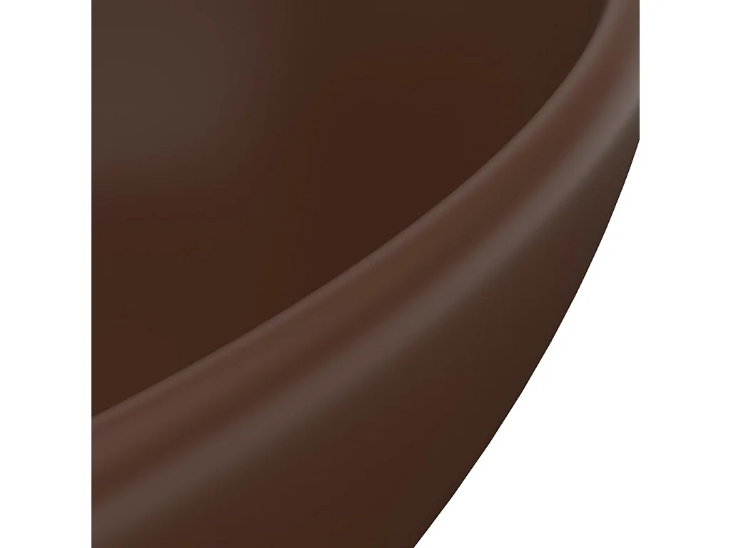 Lavabo ovale di lusso Marrone scuro opaco 40x33 cm Ceramica