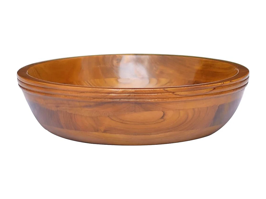 Lavabo Madera maciza de teca Φ40x10 cm