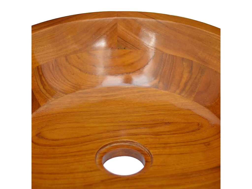 Lavabo Bois de teck massif Φ40x10 cm