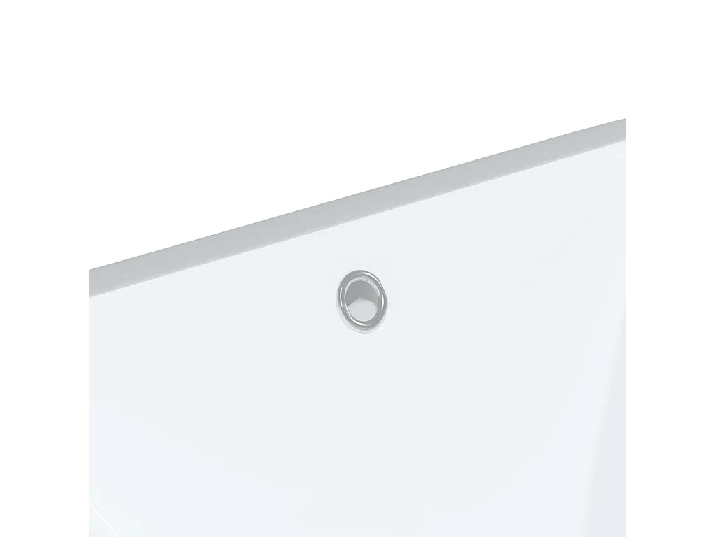 Évier salle de bain blanc rectangulaire céramique