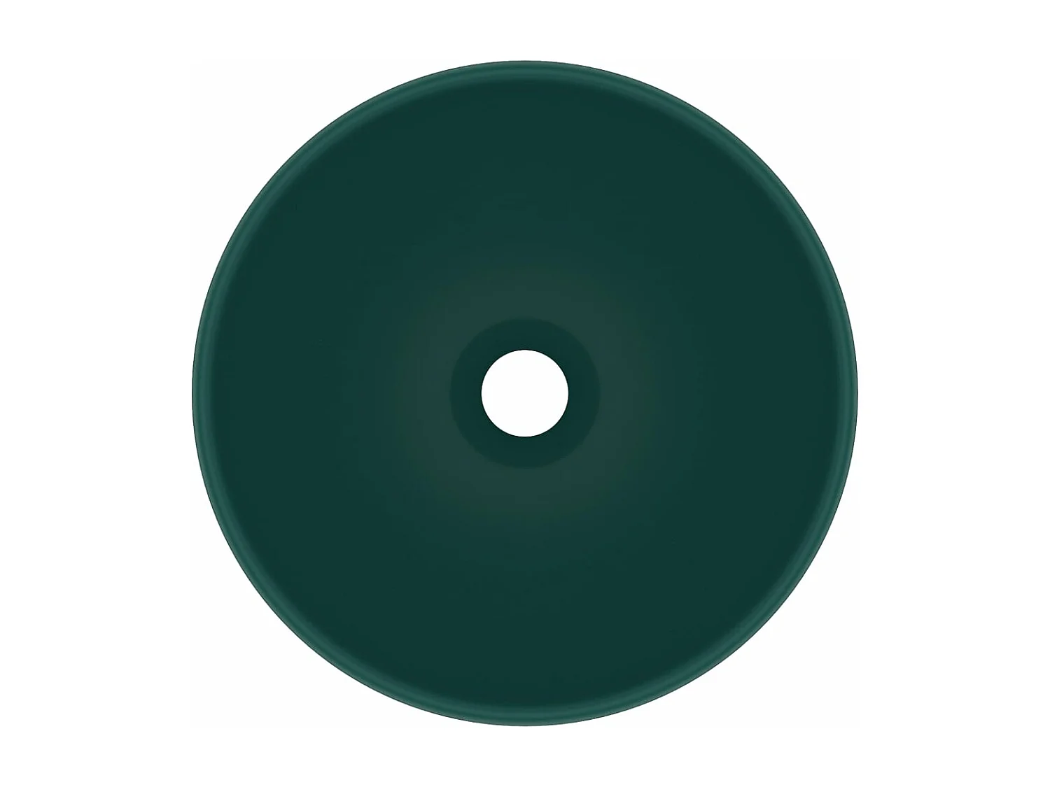 Lavabo rond de salle de bain Vert foncé mat 32,5x14cm Céramique