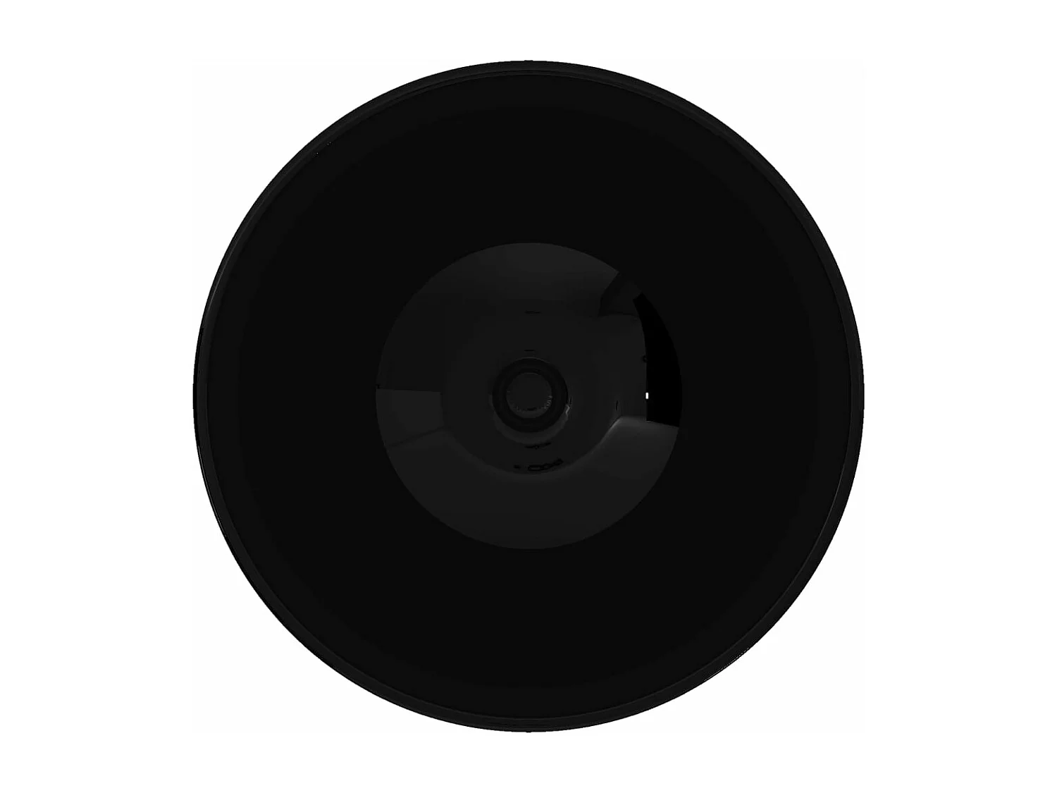 Rundes Waschbecken aus schwarzer Keramik für das Badezimmer