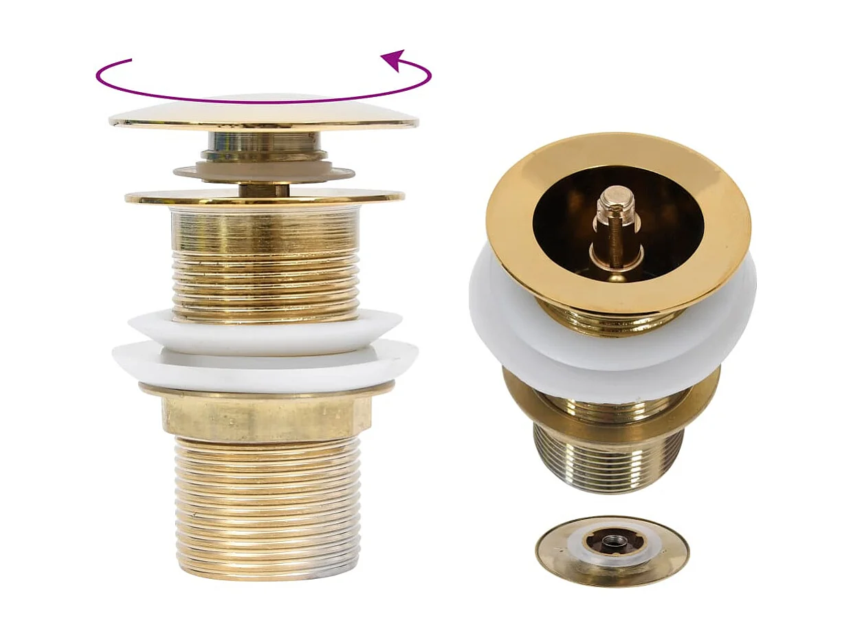 Lavabo vasca con rubinetto e piletta push-pull In vetro temperato