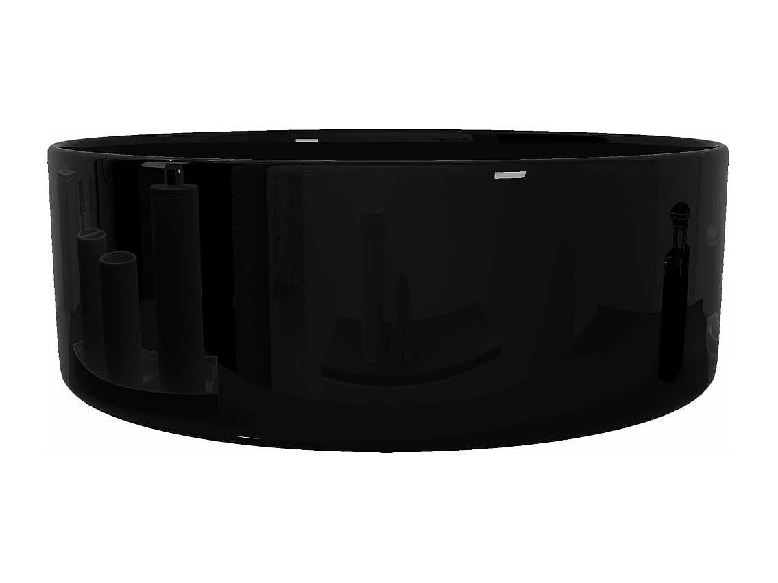 Lavabo rond Céramique Noir 40 x 15 cm
