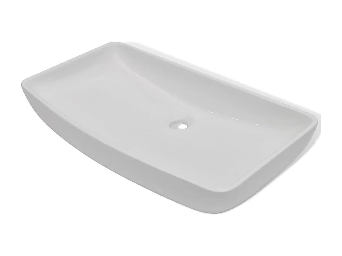 Lavabo et mitigeur Céramique Rectangulaire Blanc