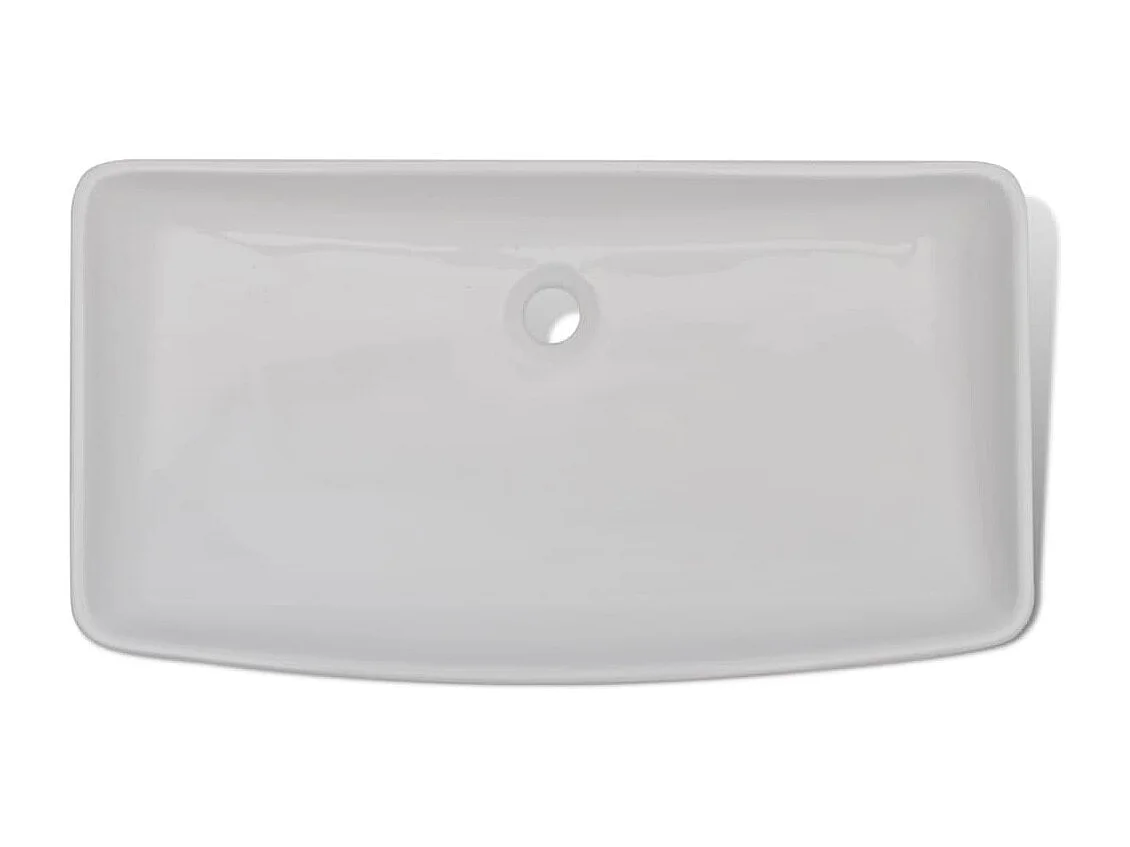 Lavabo et mitigeur Céramique Rectangulaire Blanc