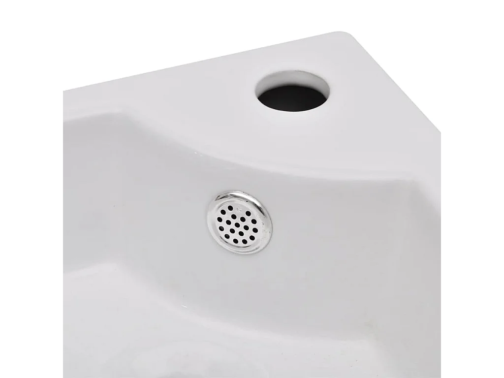 Lavabo avec trou de trop-plein 45x32x12,5 cm Blanc