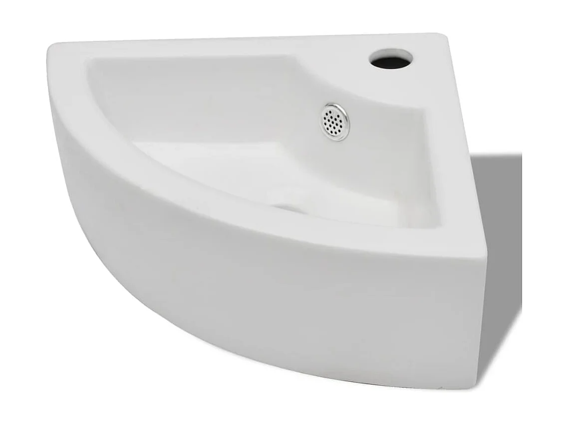Lavabo avec trou de trop-plein 45x32x12,5 cm Blanc
