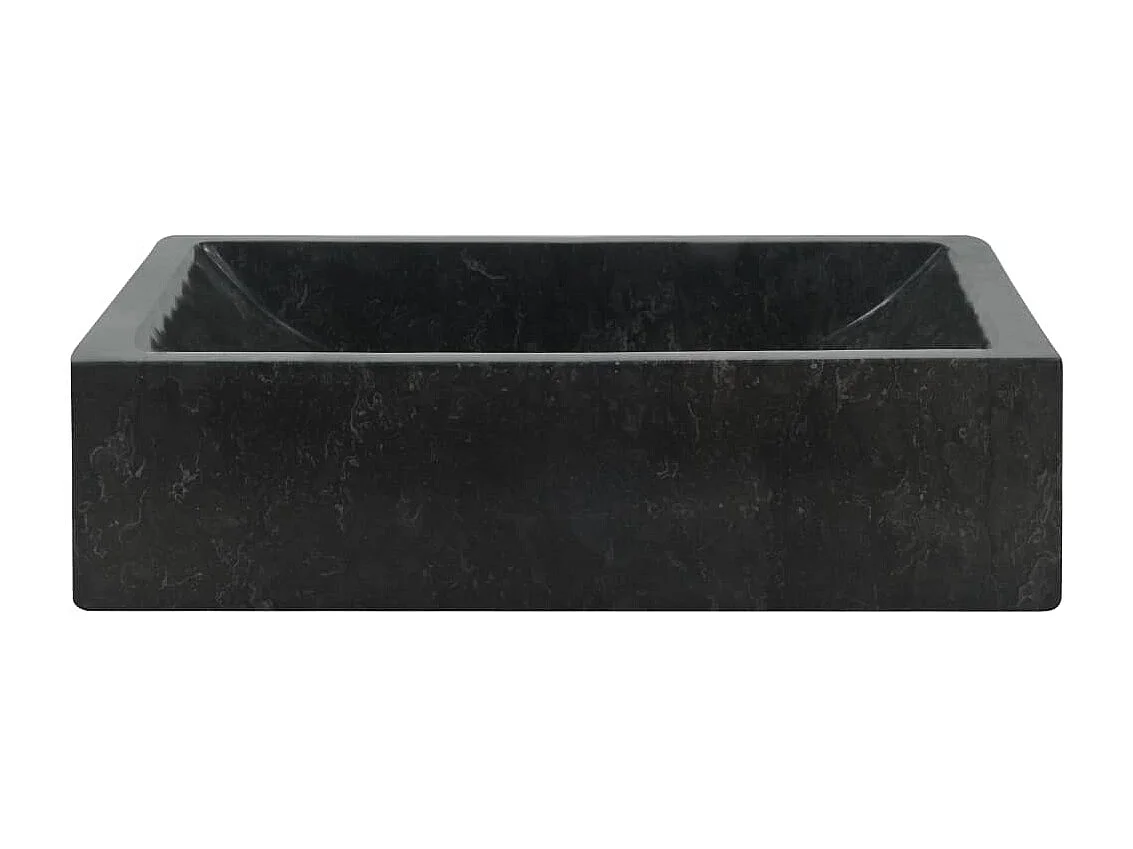 Lavabo 45x30x12 cm marmo nero lucido
