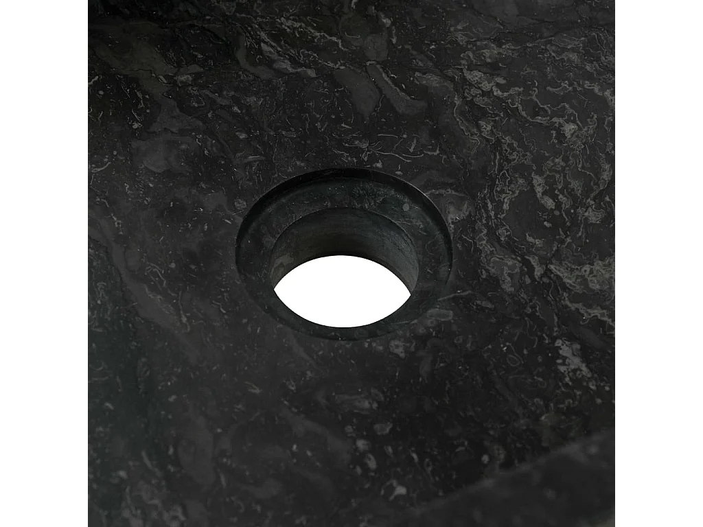 Lavabo 45x30x12 cm marmo nero lucido