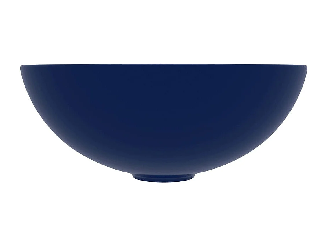 Lavabo de salle de bain Céramique Bleu foncé Rond