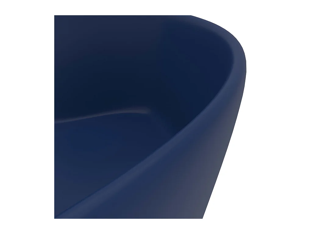 Luxuswaschbecken mit Überlauf Matt dunkelblau 36x13cm Keramik