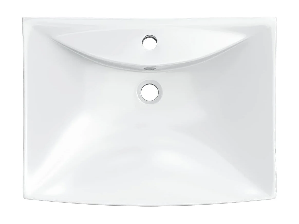 Luxueuse vasque céramique rectangulaire avec trop plein