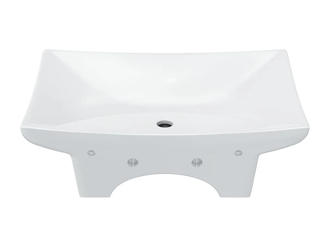 Luxueuse vasque céramique rectangulaire avec trop plein